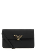 Prada Saffiano Leather Crossbody Bag — Black