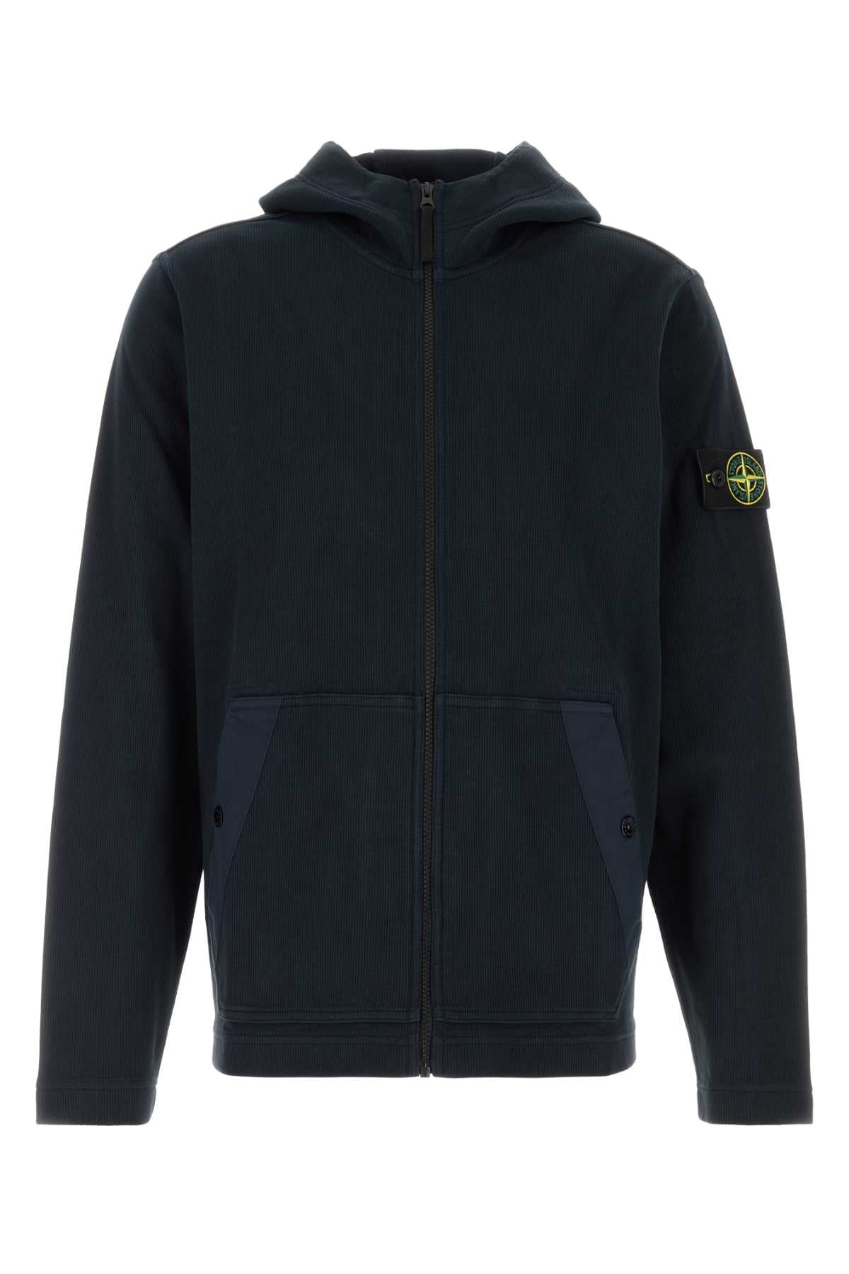 Stone Island Sweater Hoodie — Navy