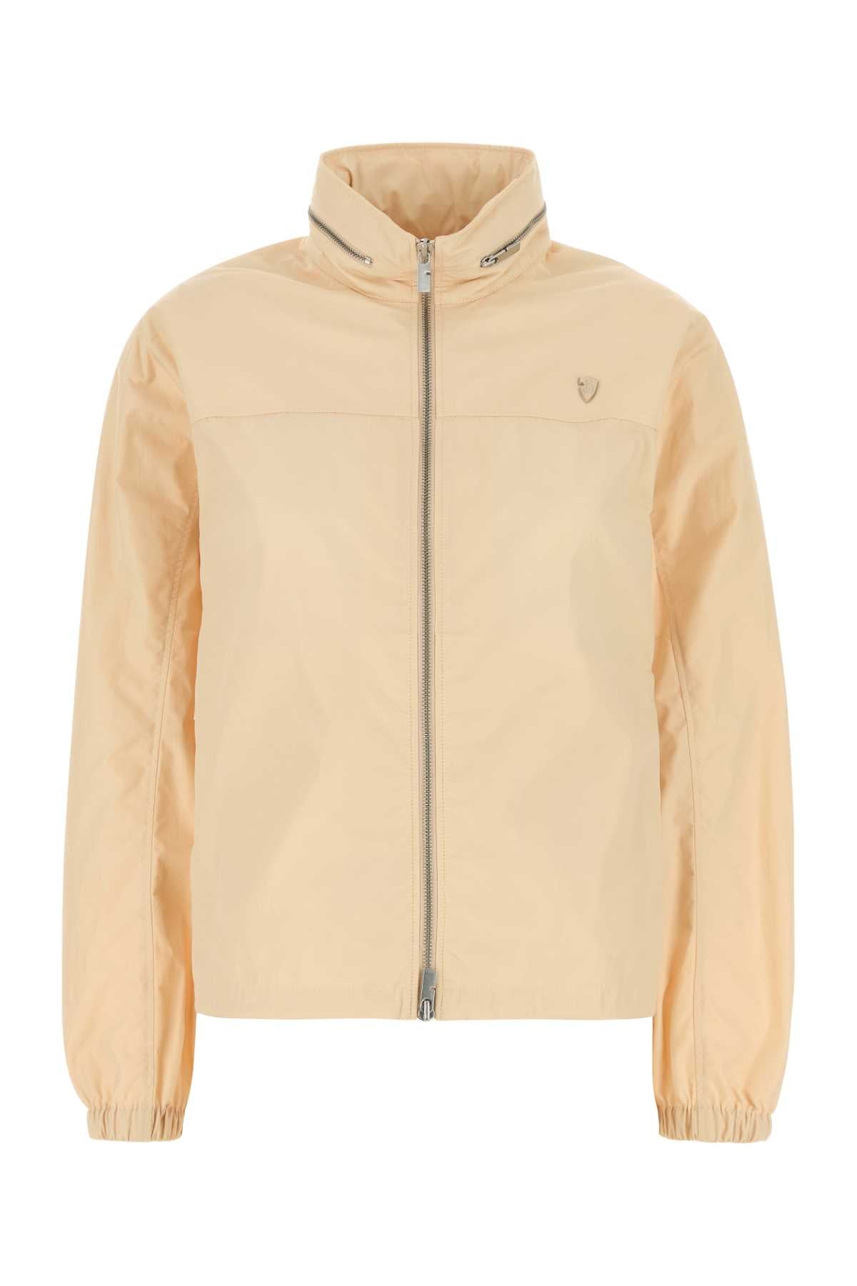 Burberry Nylon Blend Windbreaker Jacket — Beige
