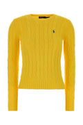 Polo Ralph Lauren Cable-Knit Cotton Sweater — Yellow