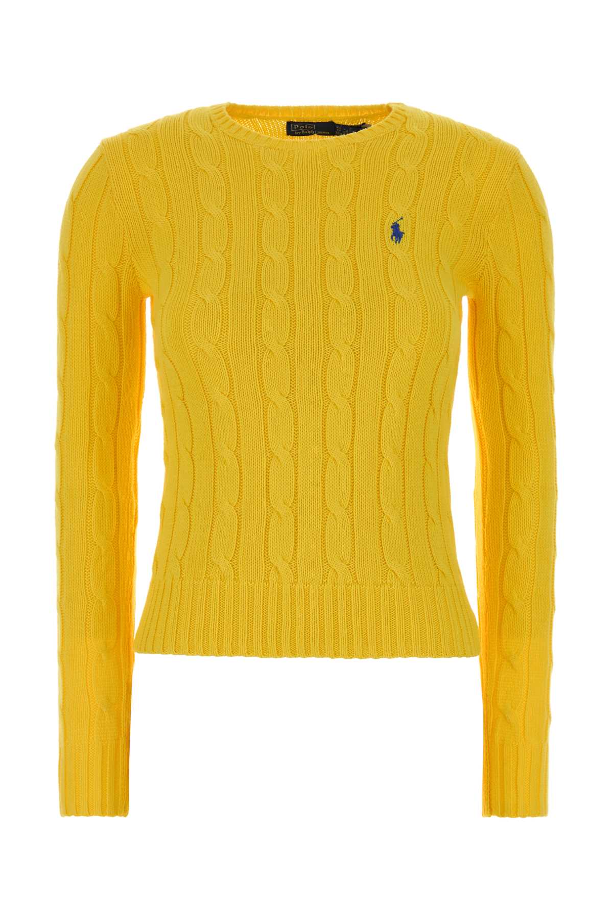 Polo Ralph Lauren Cable-Knit Cotton Sweater — Yellow