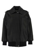 Chaqueta aviador extragrande Alexander McQueen — Negra