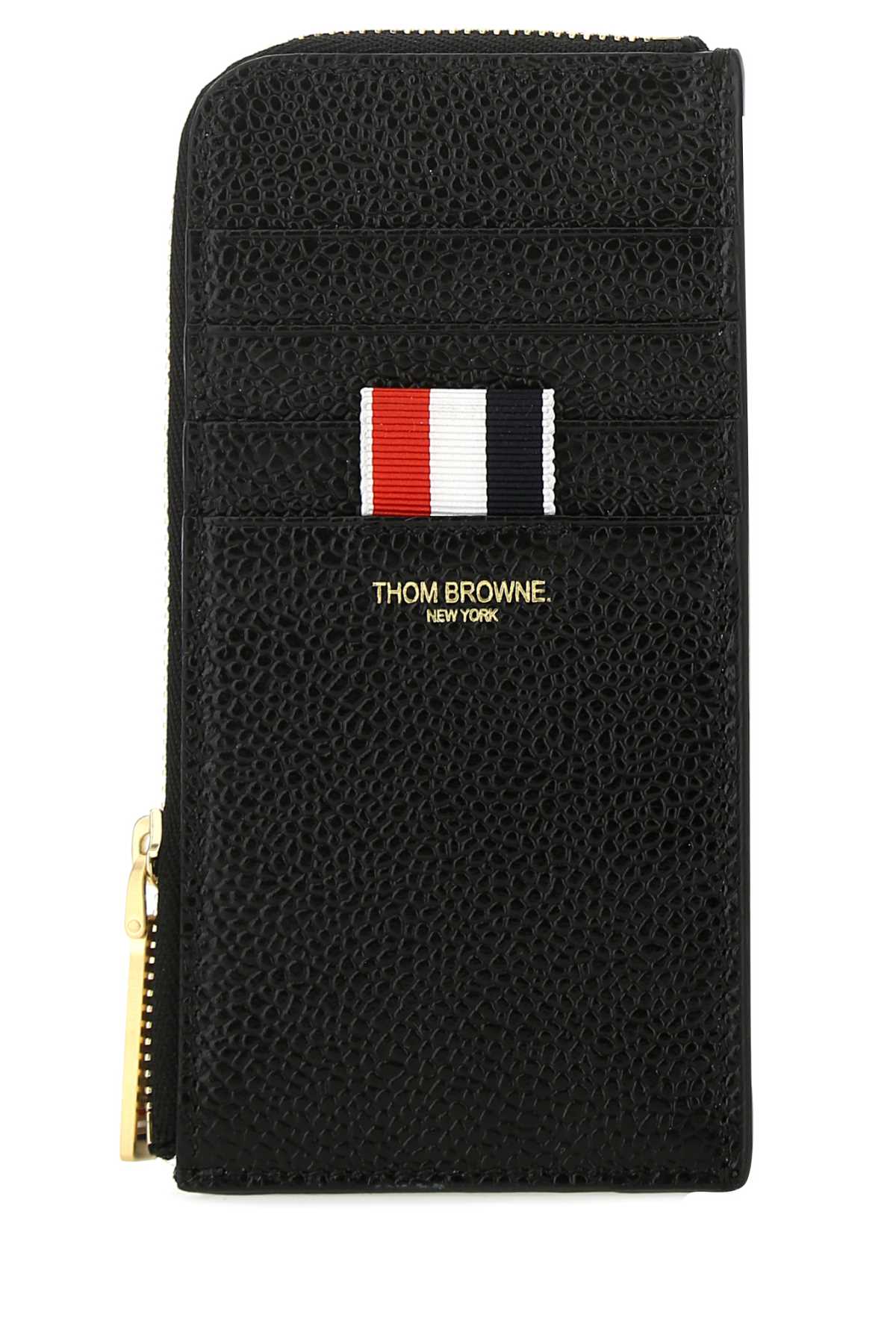 Thom Browne Grained Leather Wallet — Black