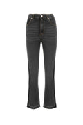 Alexander McQueen Frayed-Hem Cropped Denim Jeans — Black