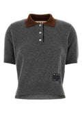 Marni Neck Polo Shirt — Gray