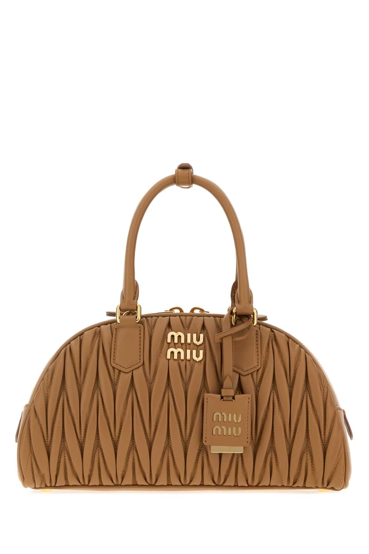 Miu Miu Arcadie Shoulder Bag — Caramel