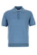 Prada Virgin Wool Polo Shirt — Blue