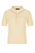 Dolce & Gabbana Cotton Blend Polo Shirt — Beige