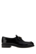 Prada Polished Leather Loafer — Black