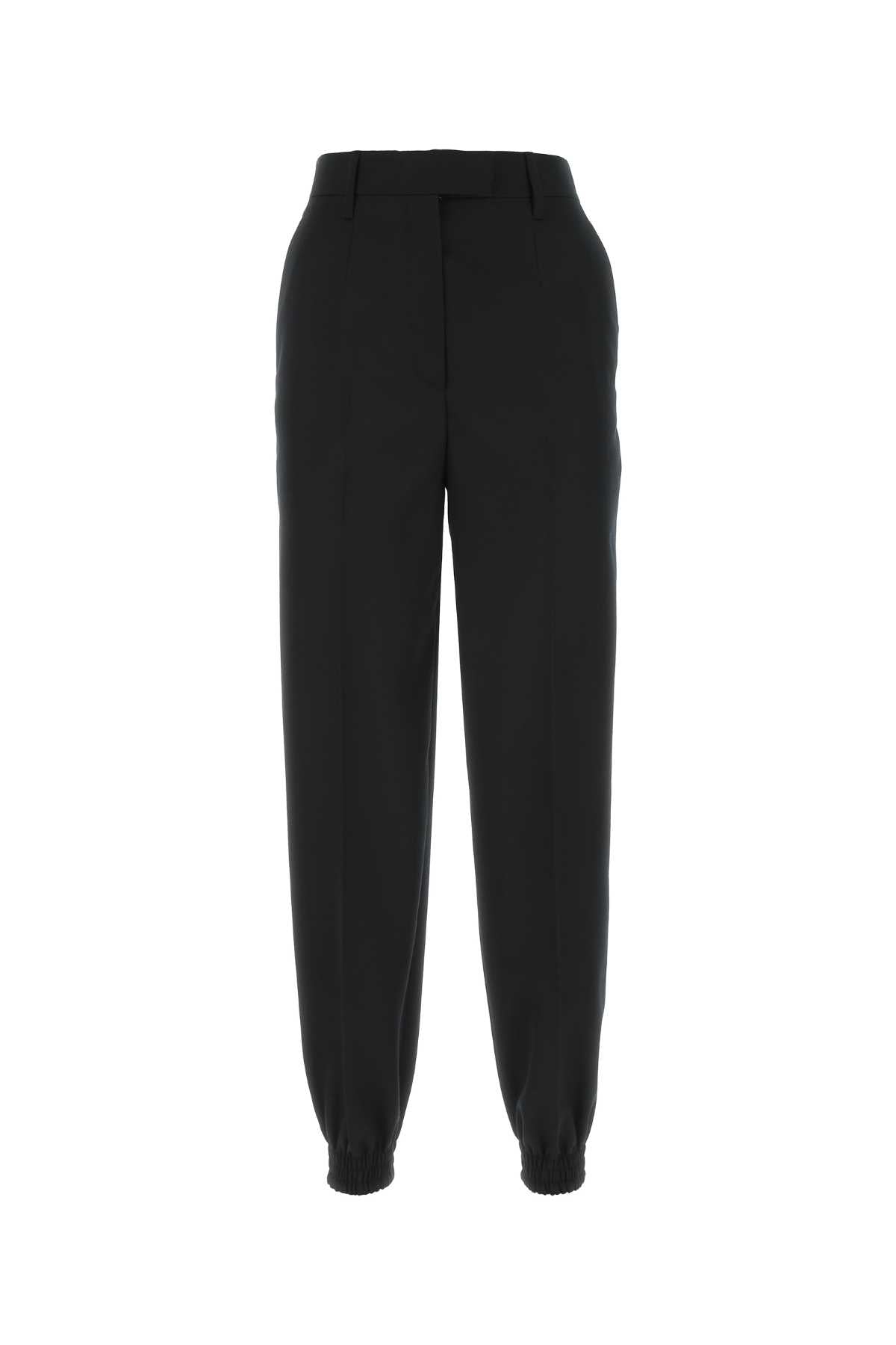 Prada Wool Joggers — Black