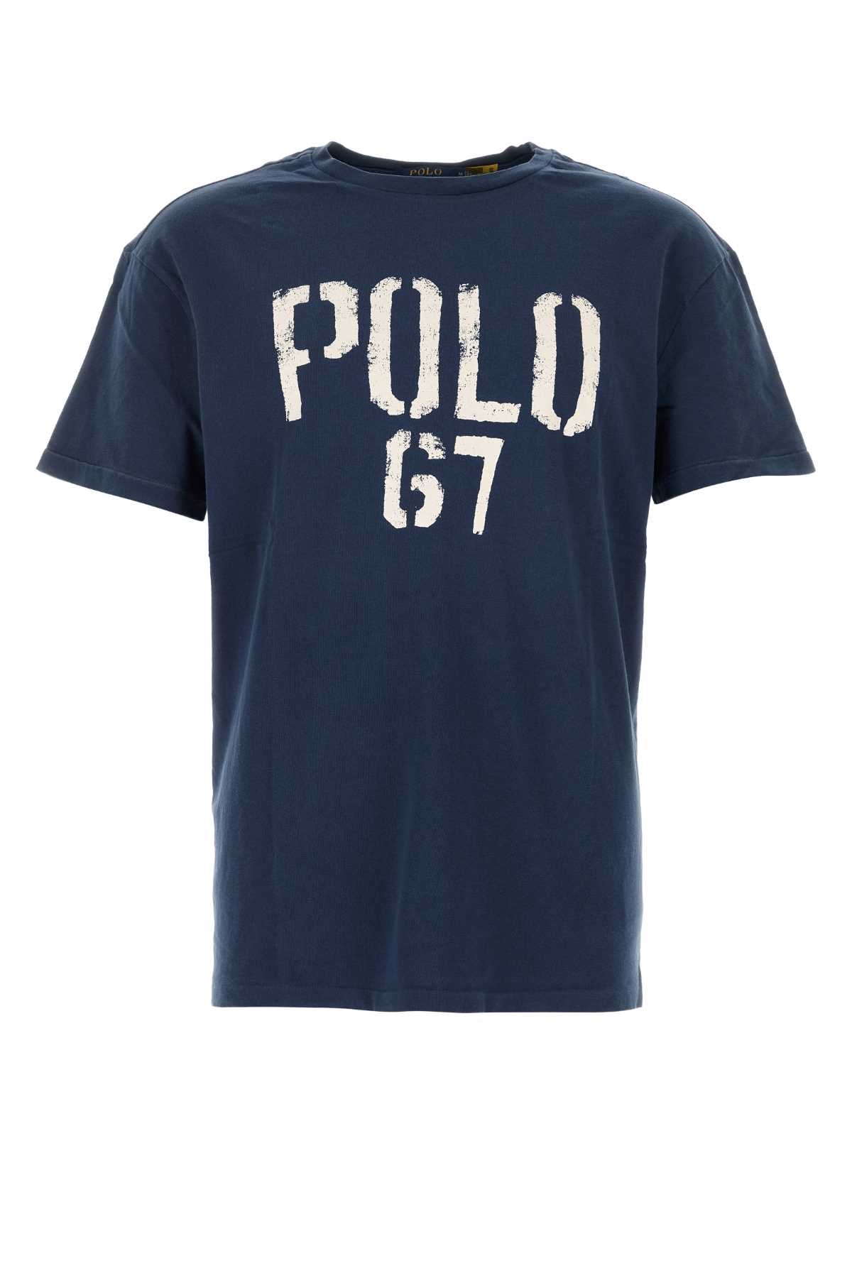 Polo Ralph Lauren Logo-Printed Cotton T-Shirt — Navy