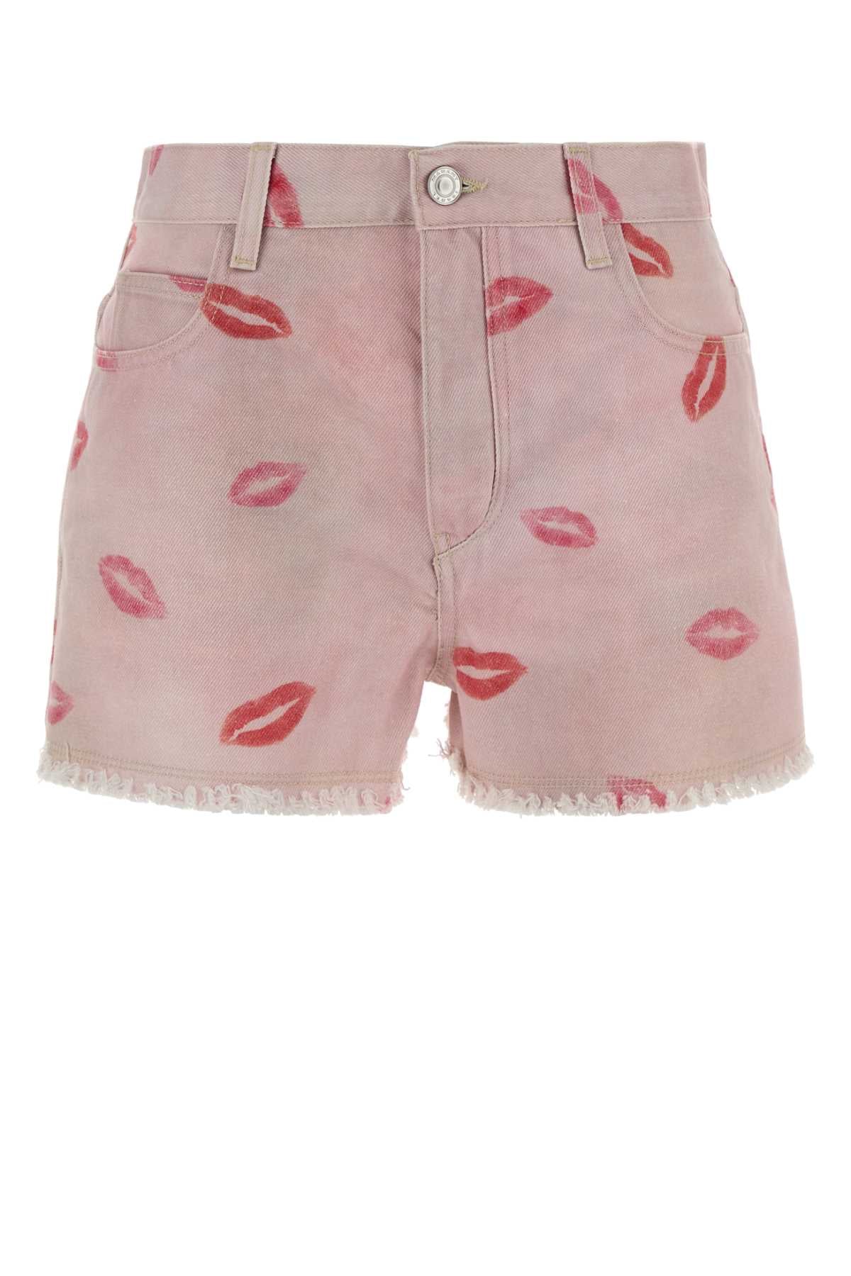 Isabel Marant Etoile Lesia Denim Shorts — Pink