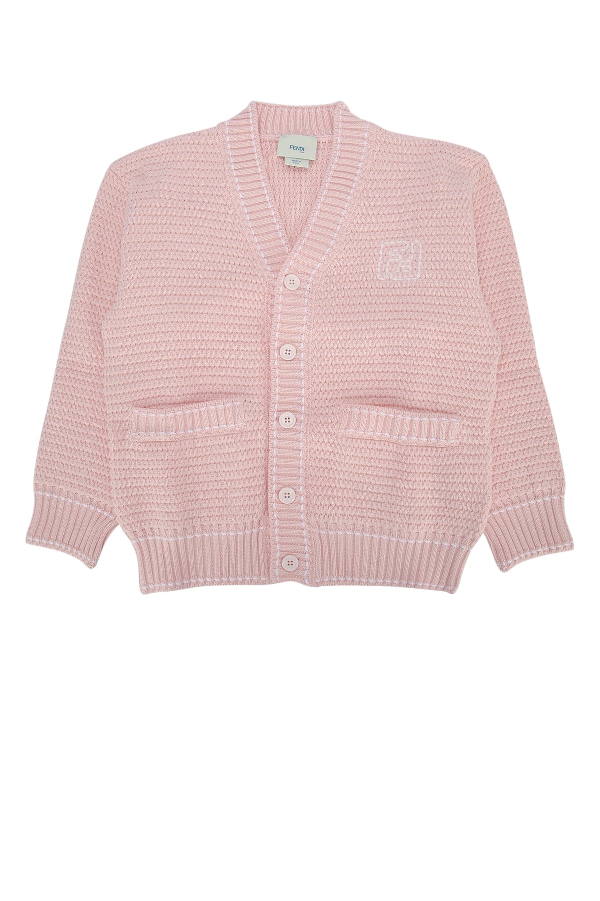 Fendi Kids Selleria Cardigan — Pink
