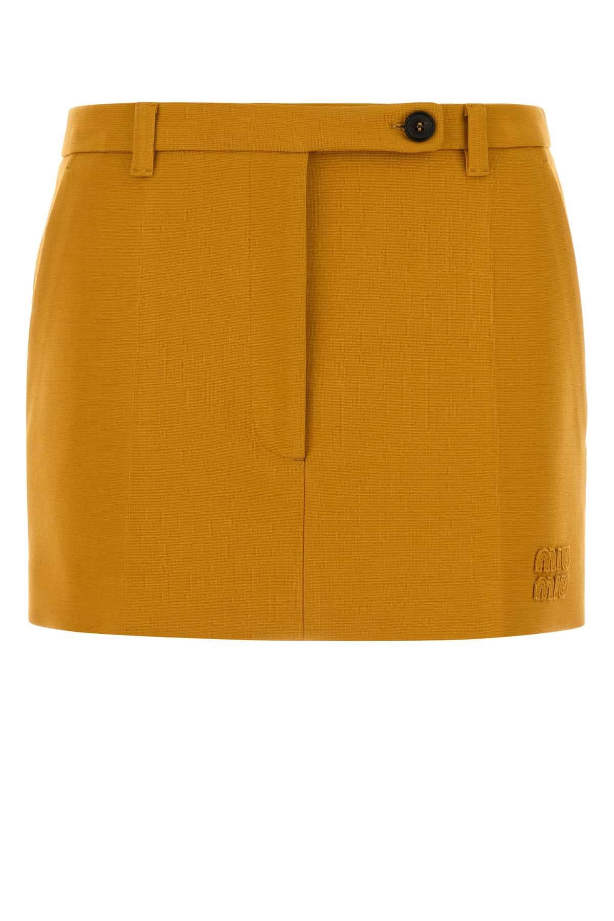 Miu Miu Gonne Mini Skirt — Yellow