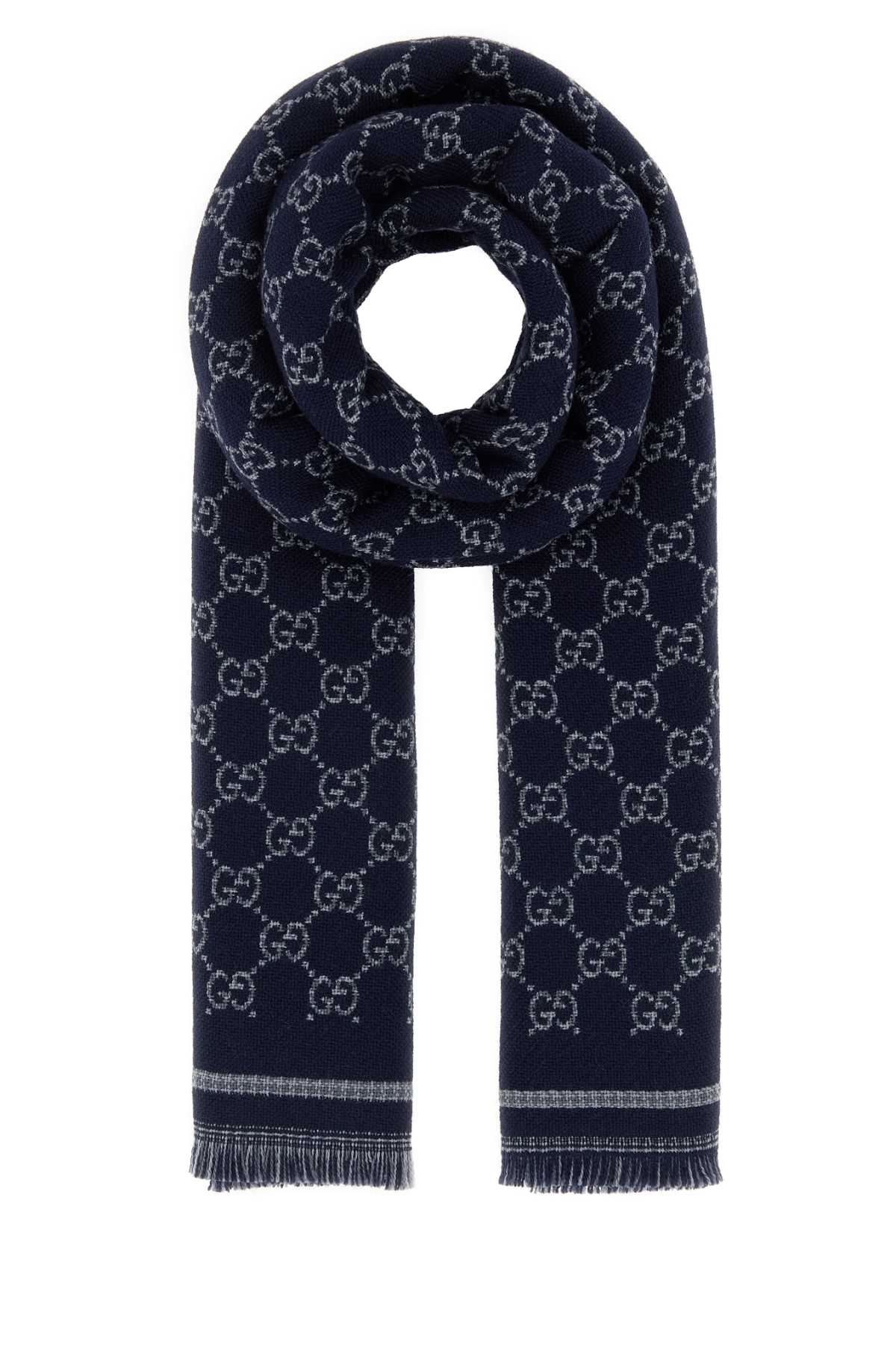 Gucci Stenmix Scarf — Navy