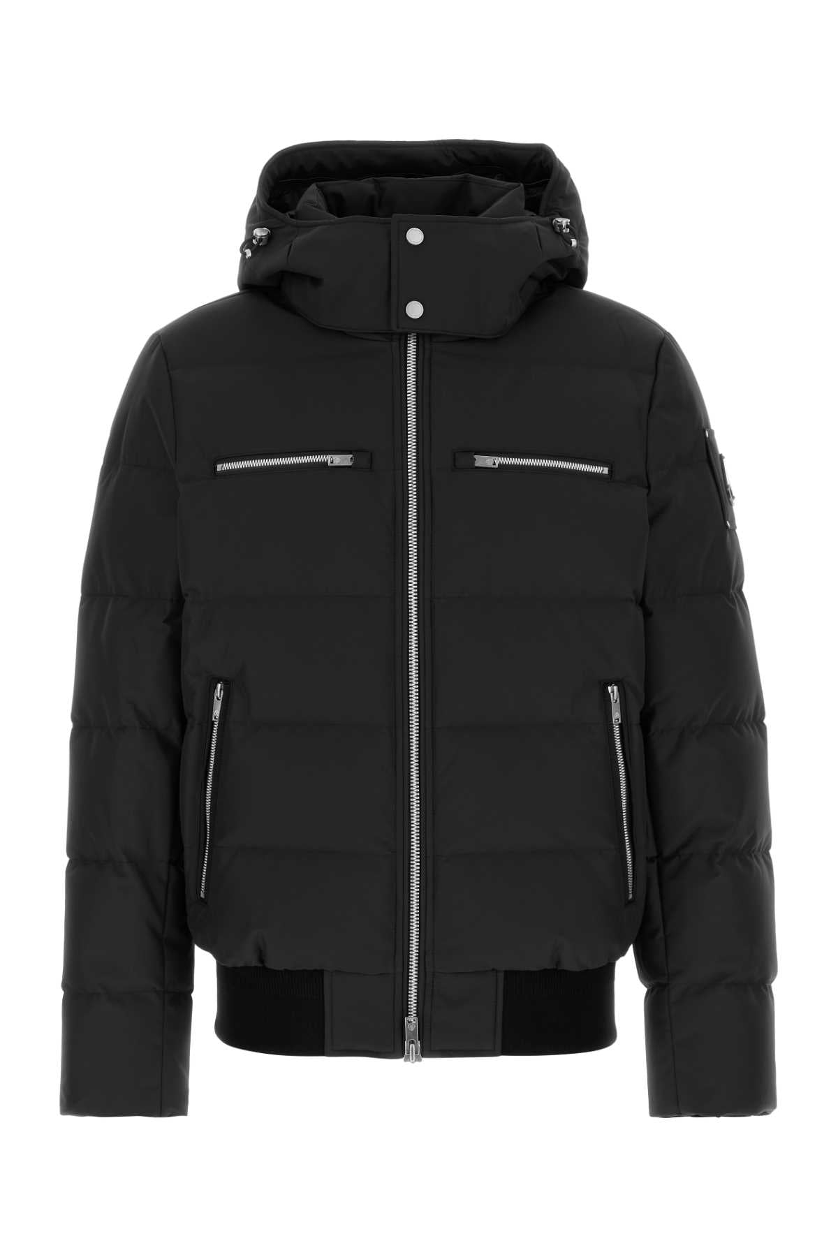 Moose Knuckles Bomber Down Jacket — Black