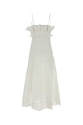 Alberta Ferretti Broderie Anglaise Dress — White