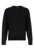 Tom Ford Wool Silk Cashmere Blend Sweater — Black