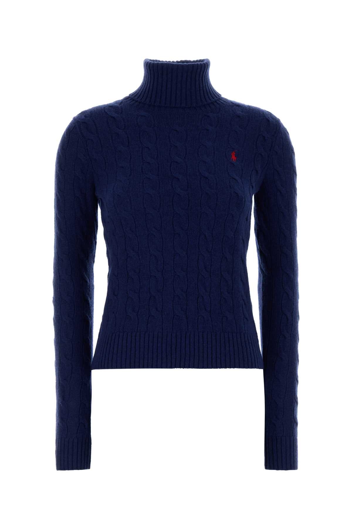 Suéter de mezcla de lana trenzado Polo Ralph Lauren — Azul marino
