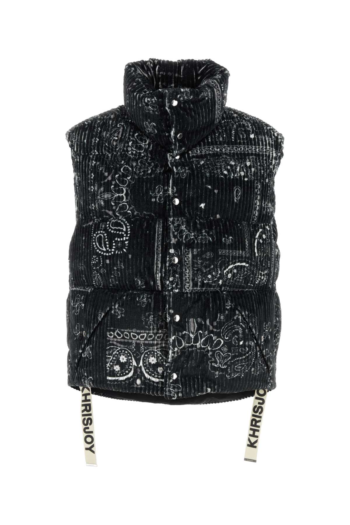 Khrisjoy Printed Corduroy Vest — Black