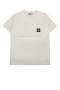 Stone Island Kids Logo-Patch Cotton T-Shirt — Beige