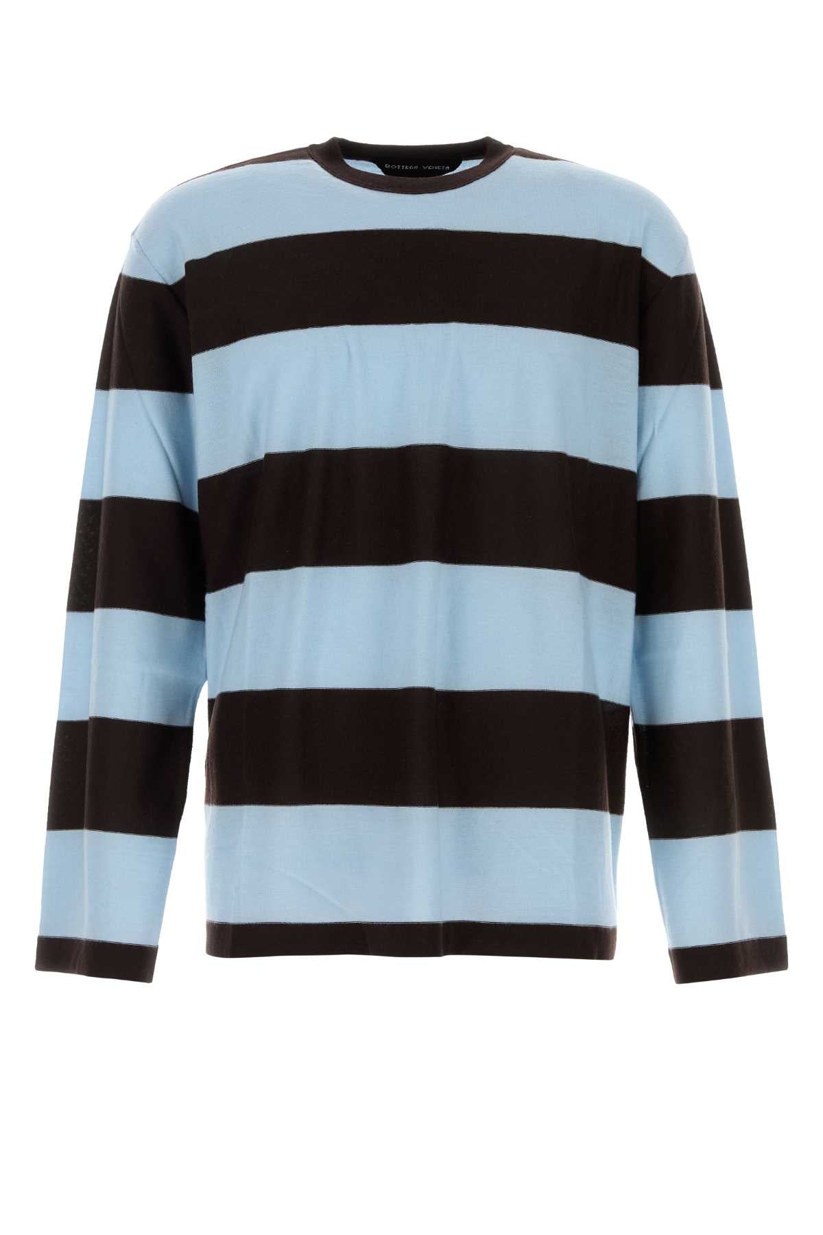 Bottega Veneta Righe Sweater — Blue