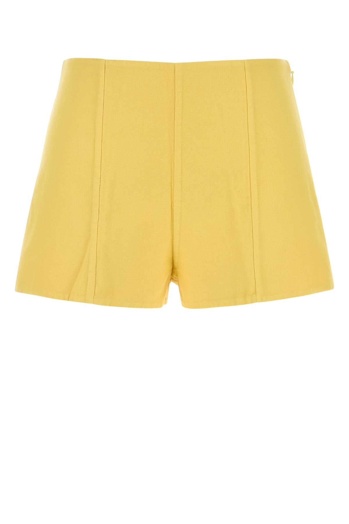 Prada Cotton Shorts — Yellow