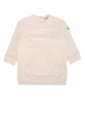 Moncler Jr Ruffled Pocket Sweatshirt Dress — Beige