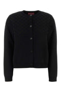Cárdigan de mezcla de lana con monograma GG de Gucci — Negro