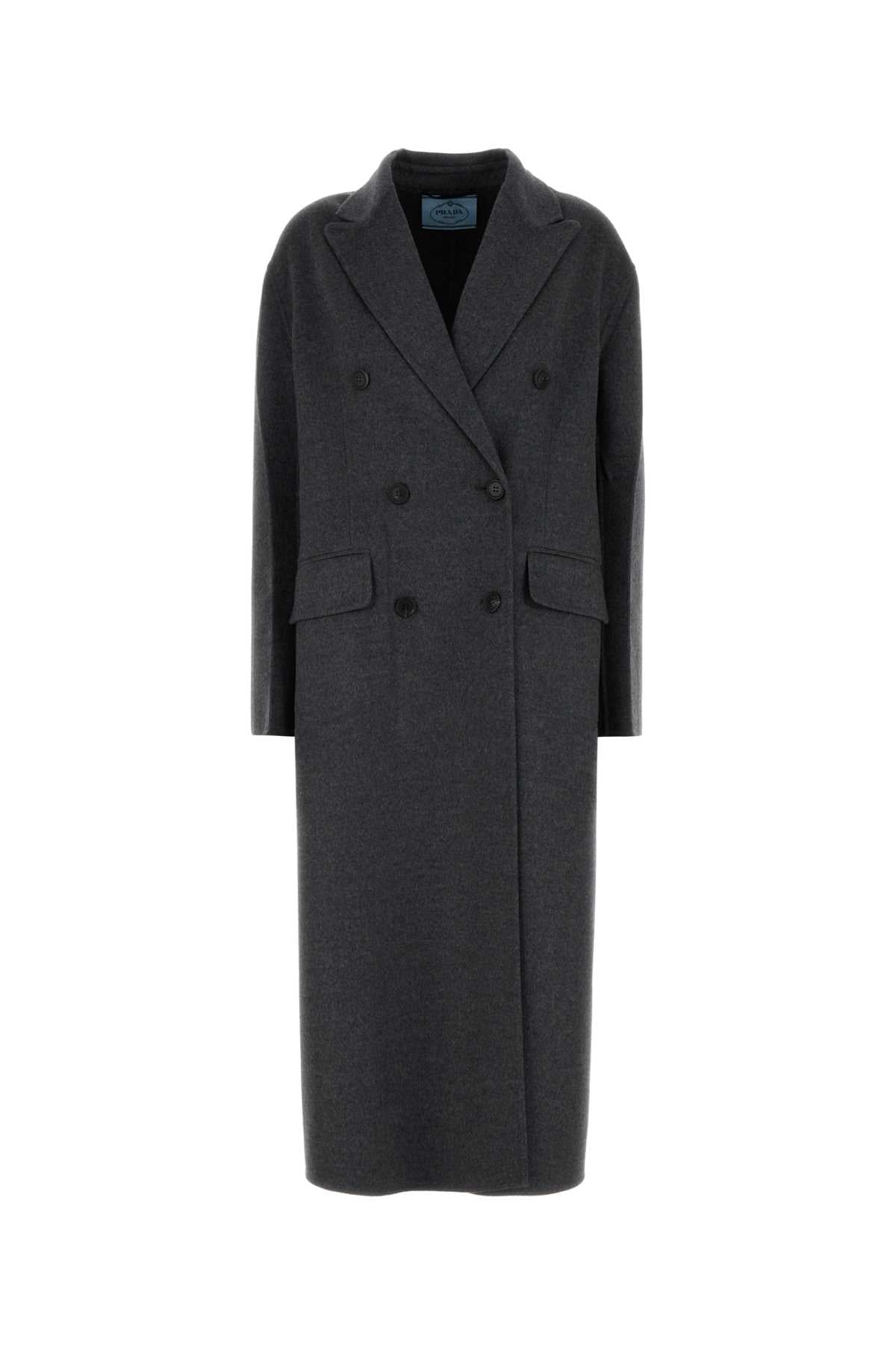Prada Wool Blend Coat — Gray