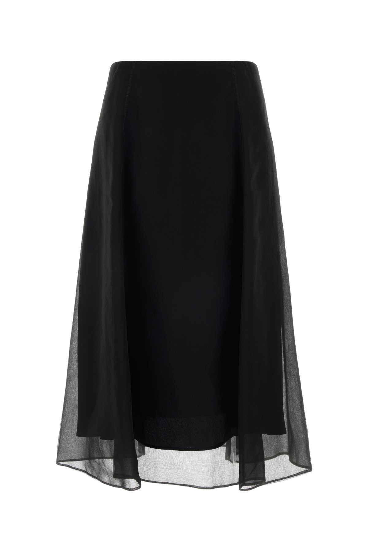 Falda Longuette Brunello Cucinelli — Negra