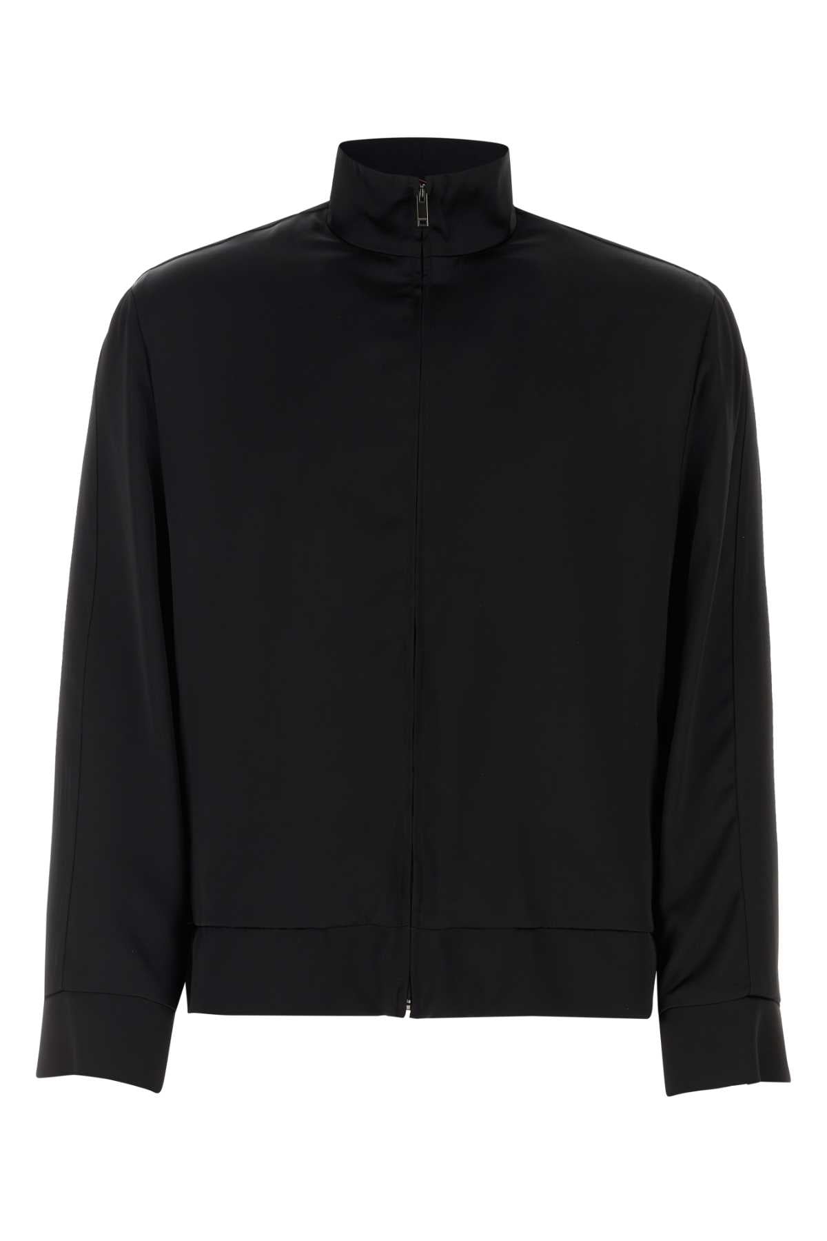 Valentino Garavani Satin Sweatshirt — Black