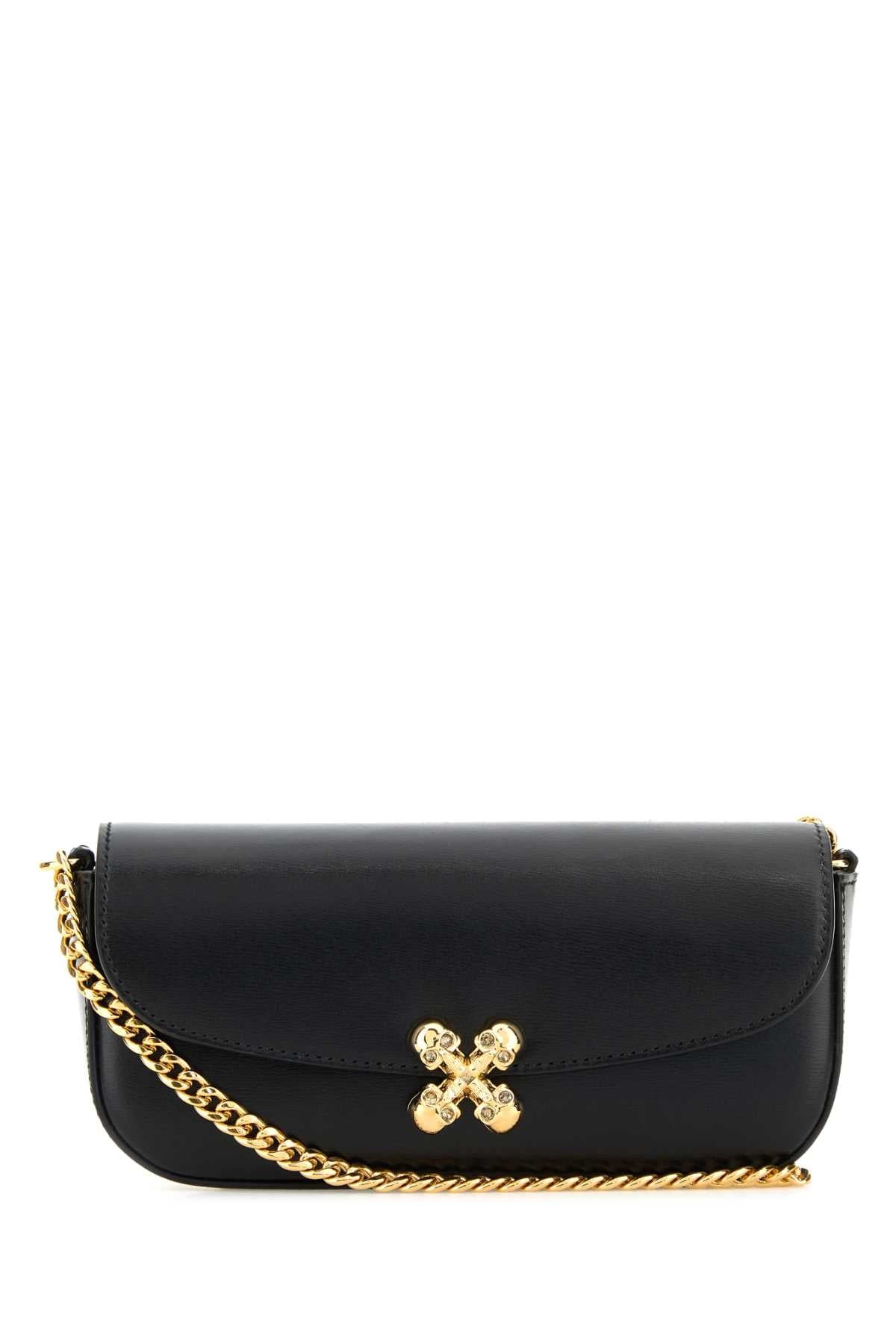 Alexander McQueen Flower Crossbody Bag — Black
