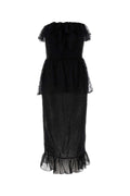 Alessandra Rich Silk Dress — Black