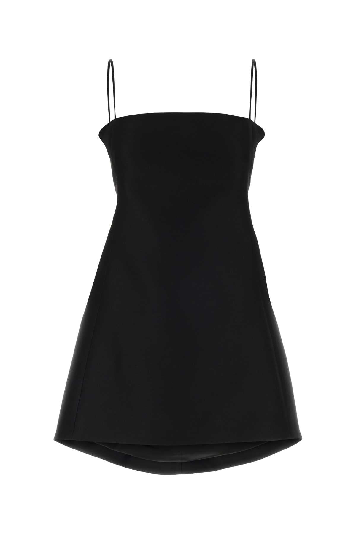 Balenciaga Wool-Silk Blend Dress — Black