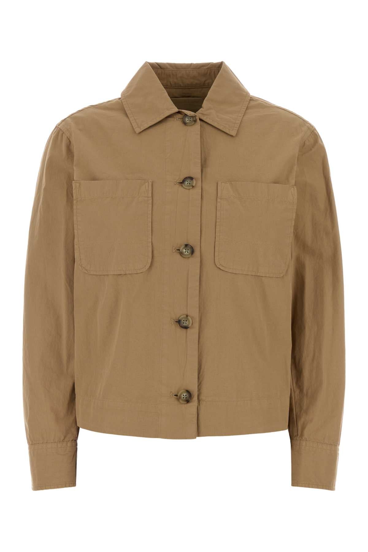 Woolrich Cotton Casual Overshirt — Beige