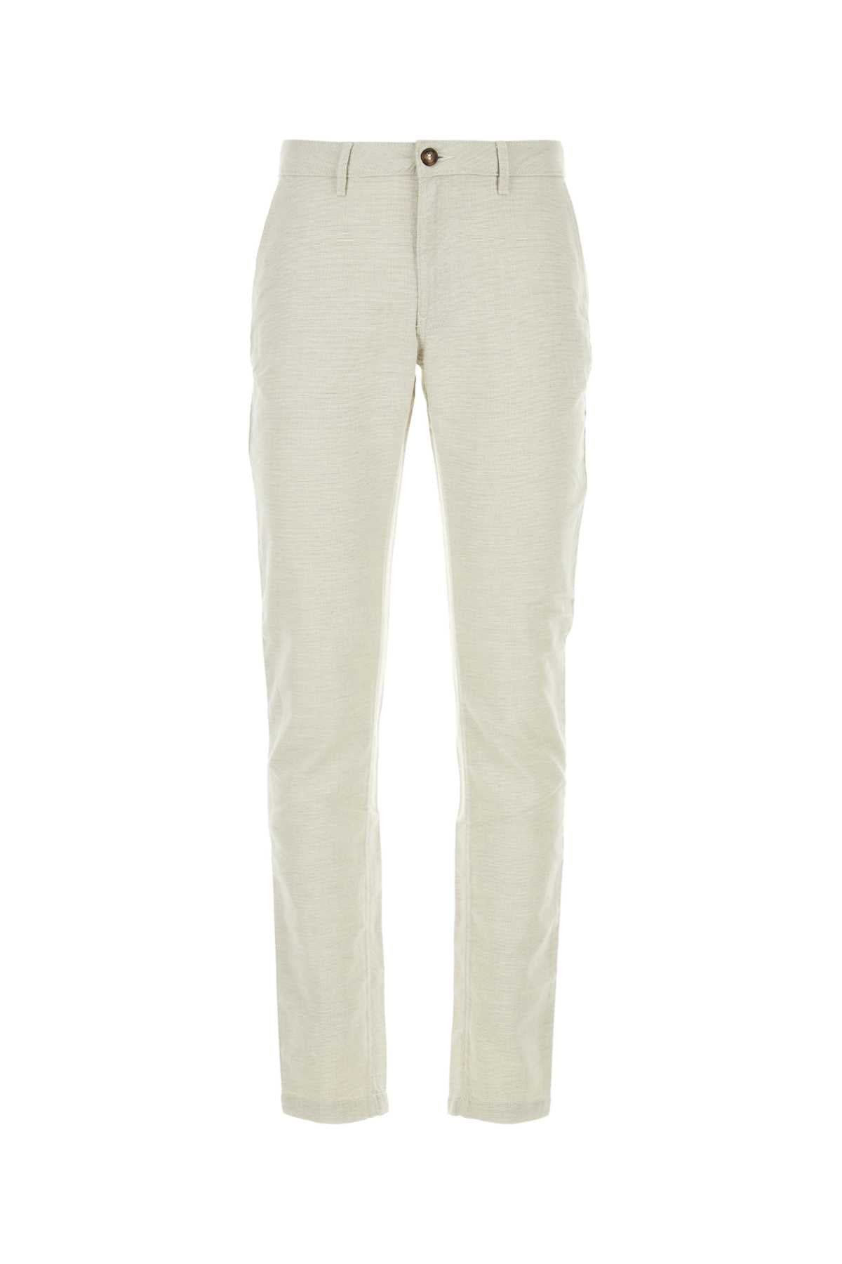 Saint James Cotton Linen Blend Trousers — Beige