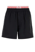Versace Nylon Bermuda Shorts — Black