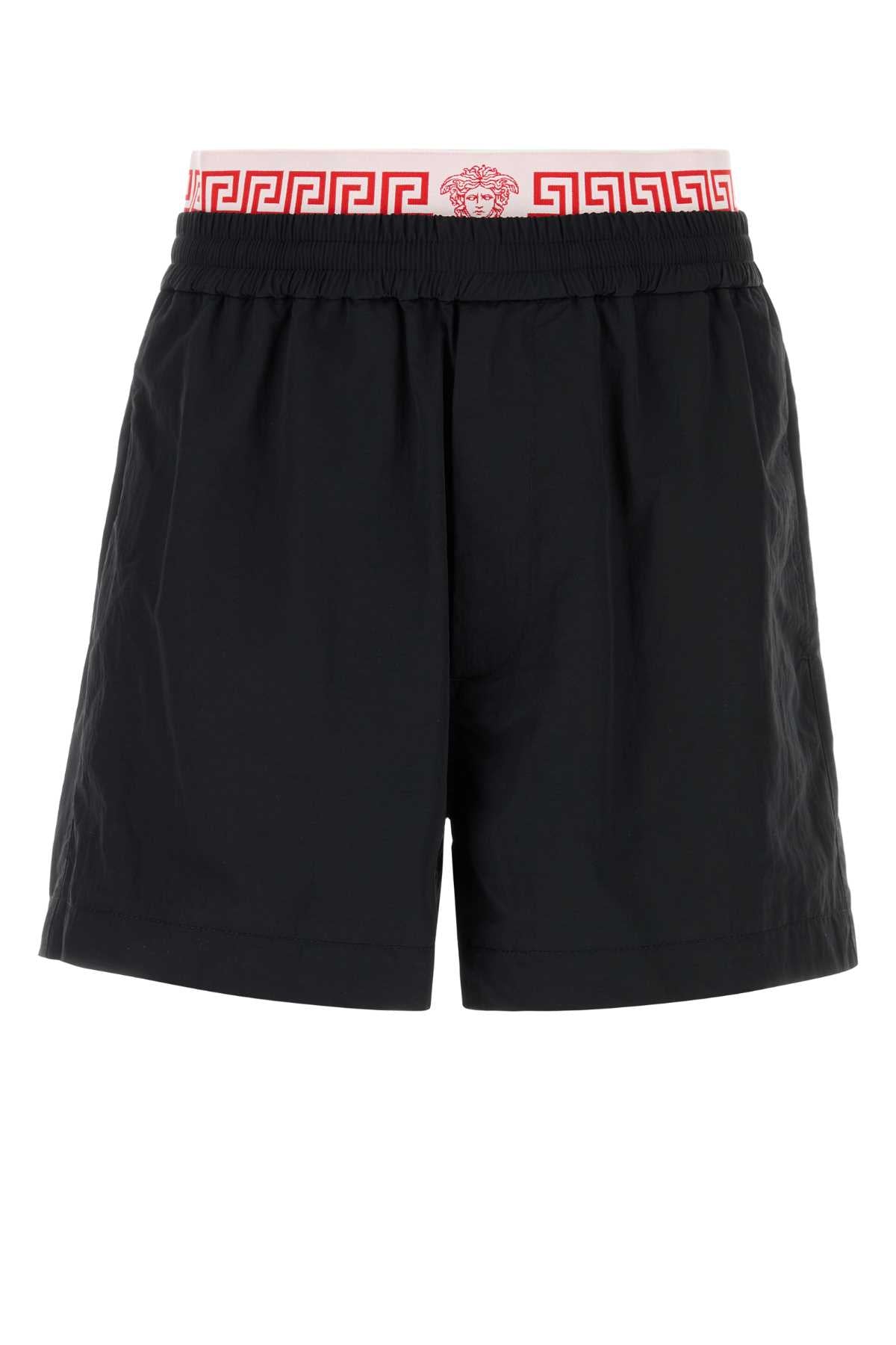 Versace Nylon Bermuda Shorts — Black