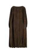 Ferragamo Suede Coat — Brown