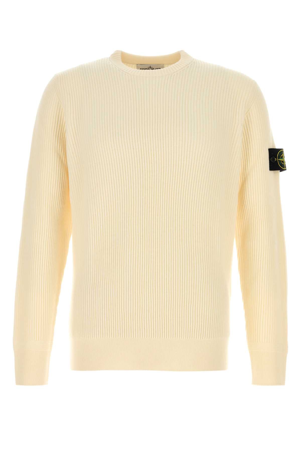 Stone Island Neck Sweater — Ivory