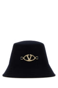 Valentino Garavani BUCKET Wool Felt Bucket Hat — Navy