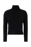 Balenciaga Wool-Cashmere Blend Sweater — Black