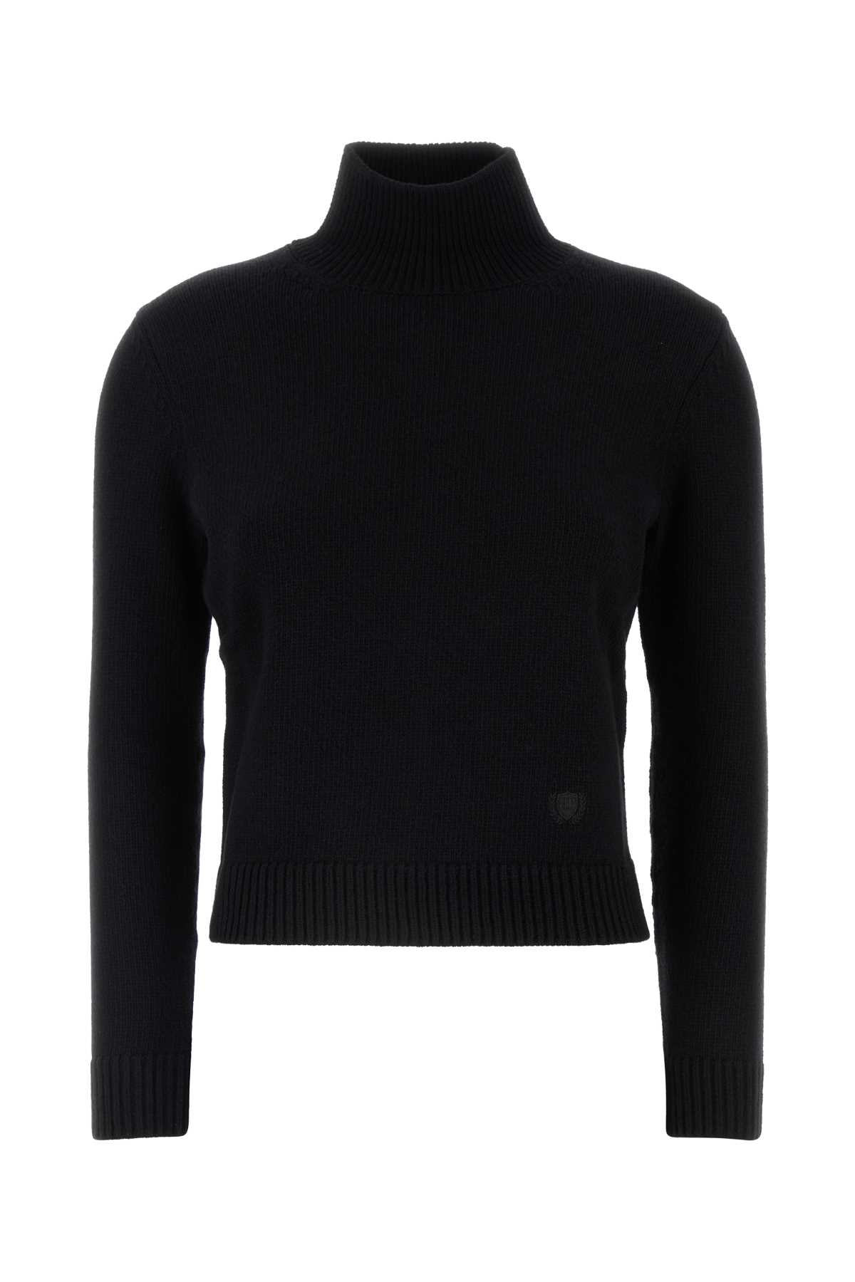 Balenciaga Wool-Cashmere Blend Sweater — Black