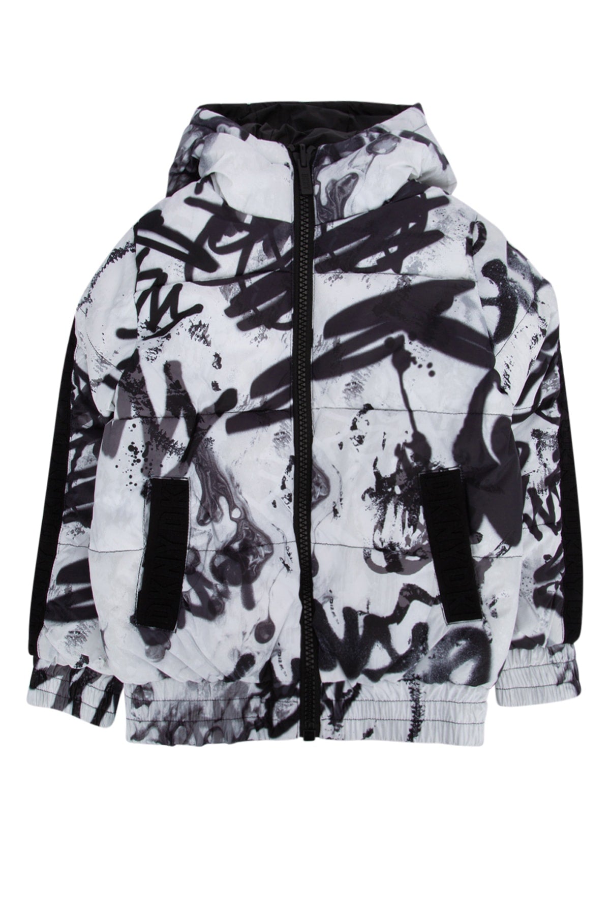 Chaqueta con estampado gráfico abstracto para júnior de DKNY — Blanco