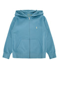 Polo Ralph Lauren Jr Logo-Embroidered Zip-Up Hoodie — Blue