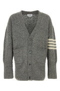 Thom Browne Stitchexaggerated Cardigan — Gray