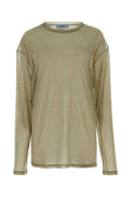 Prada Lyocell Blend Oversize T-Shirt — Beige