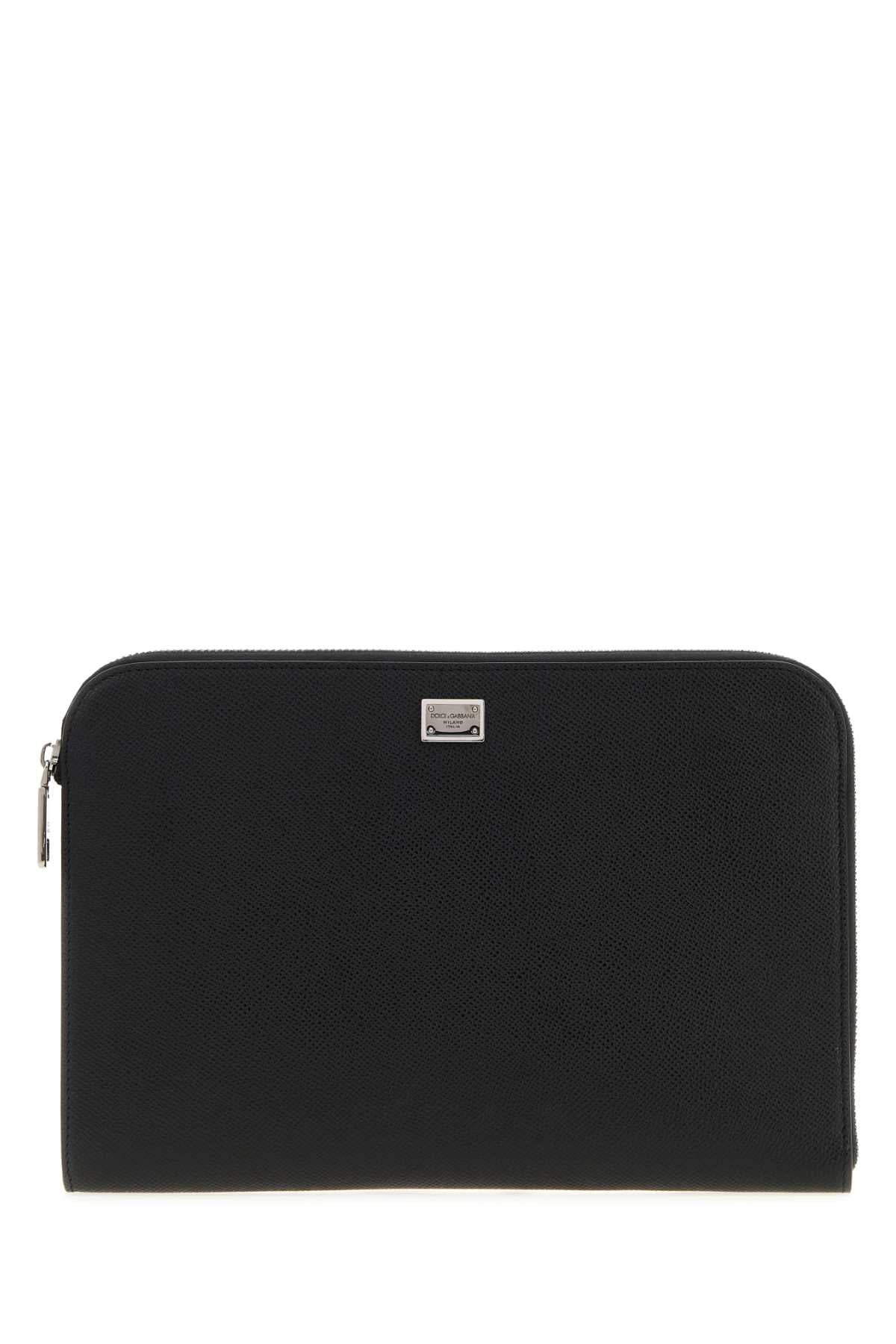 Dolce & Gabbana Textured Leather Wallet — Black