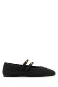 Prada Raffia Ballerinas — Black